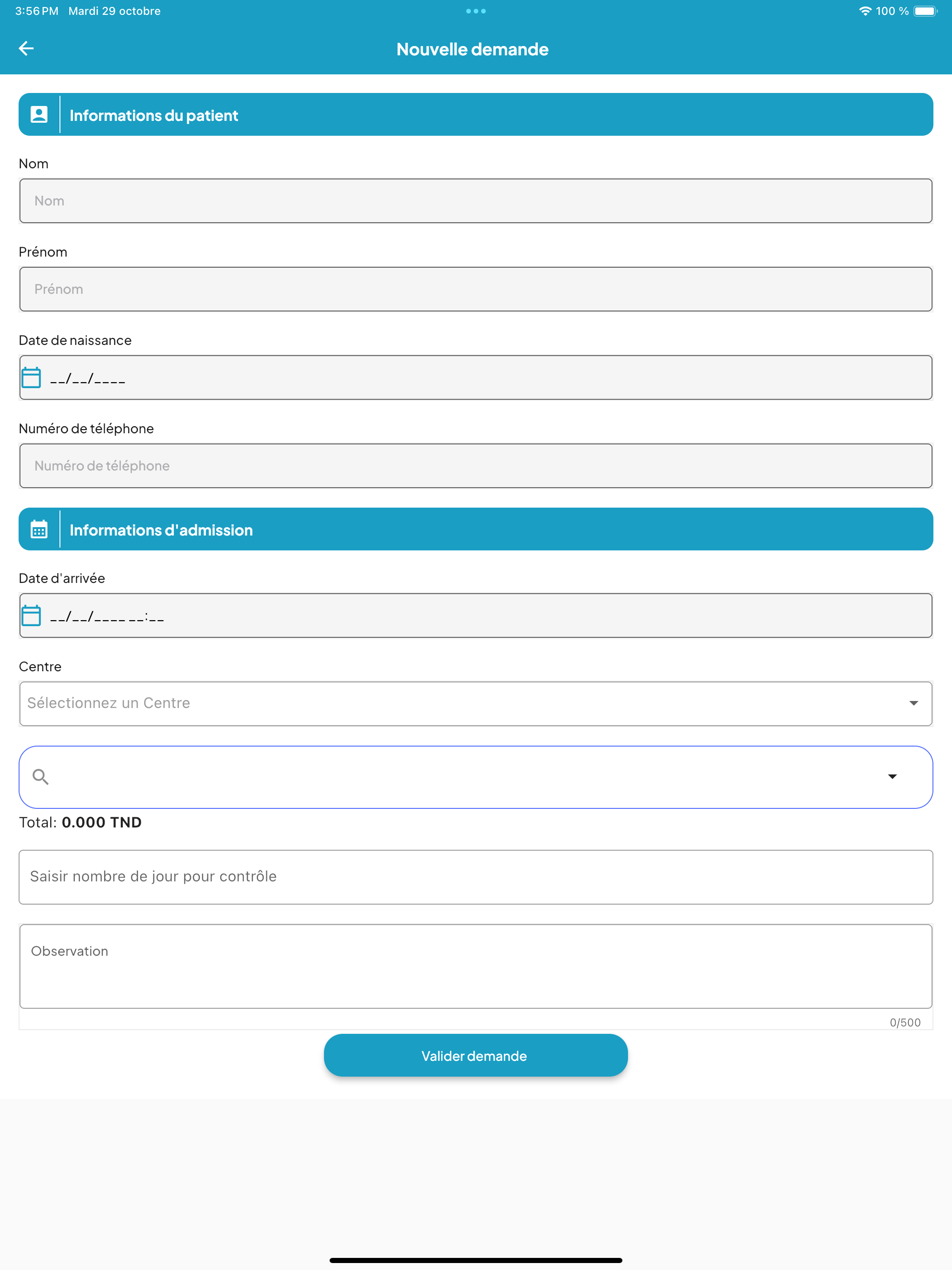 Demande Admission screenshot 5