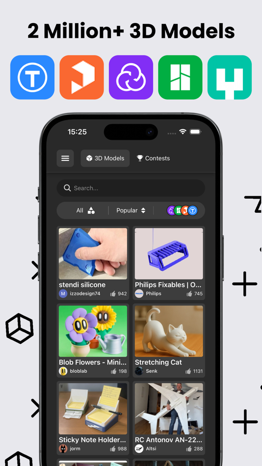 #1. Thingiverse Printables | 3D GO (iOS) 来自: Jonathon Tufts