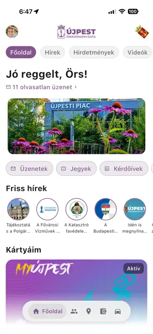 Újpest alkalmazás screenshot 1