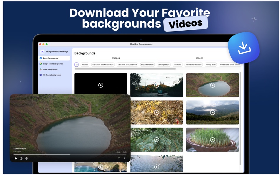 #3. AI Backgrounds for Meeting (macOS) 由: Waqas Zafar