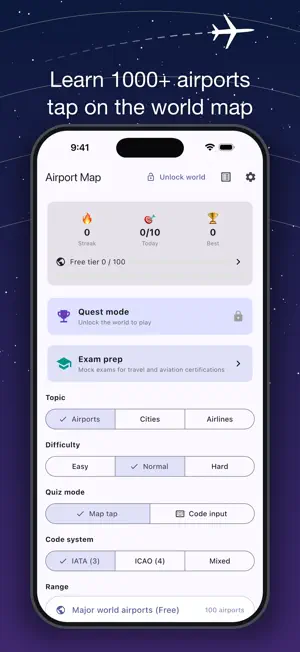 Airport Codes Map screenshot 1