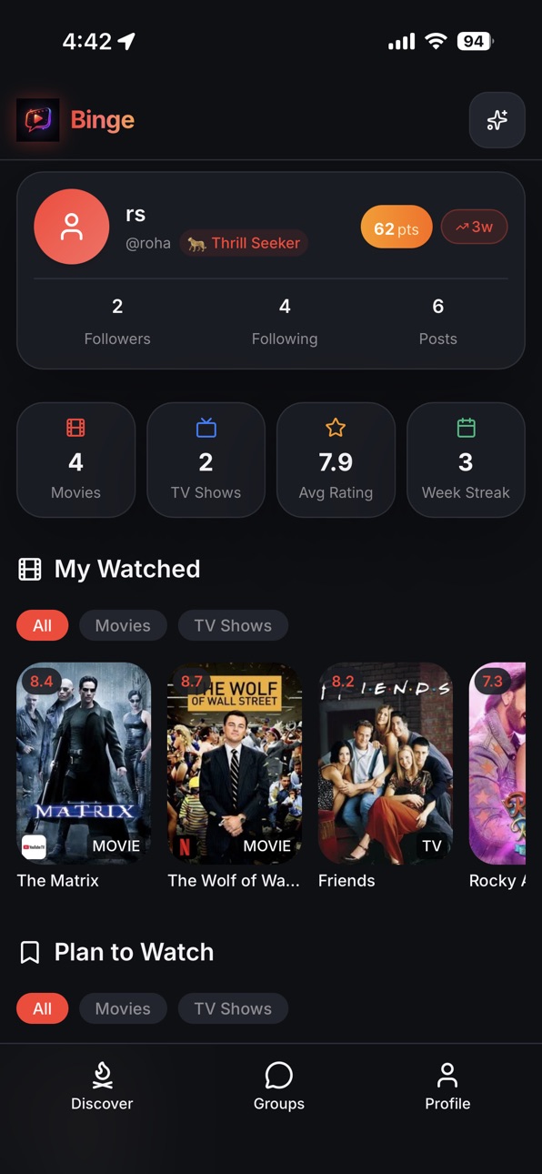 iPhone screenshot