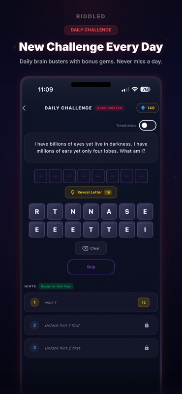 Riddled: Daily Brain Teasers screenshot 5