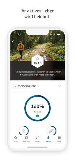 Screenshot von TK-App auf dem iPhone 4