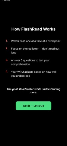 FlashRead - Daily Challenge iPhone screenshot