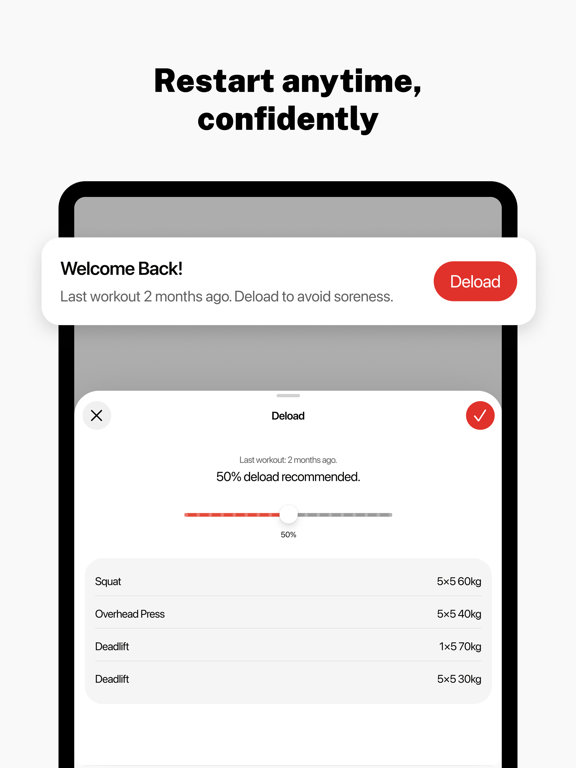 Stronglifts 5x5 Workout iPad screenshot 9 - Health & Fitness app
