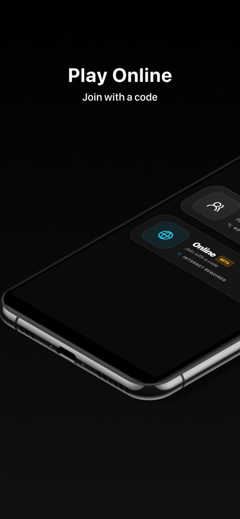 imposter ai: Spy Party Game - The app facilitates global play, allowing users to 'Join with a code' to connect with friends anywhere, emphasizing its online capability.