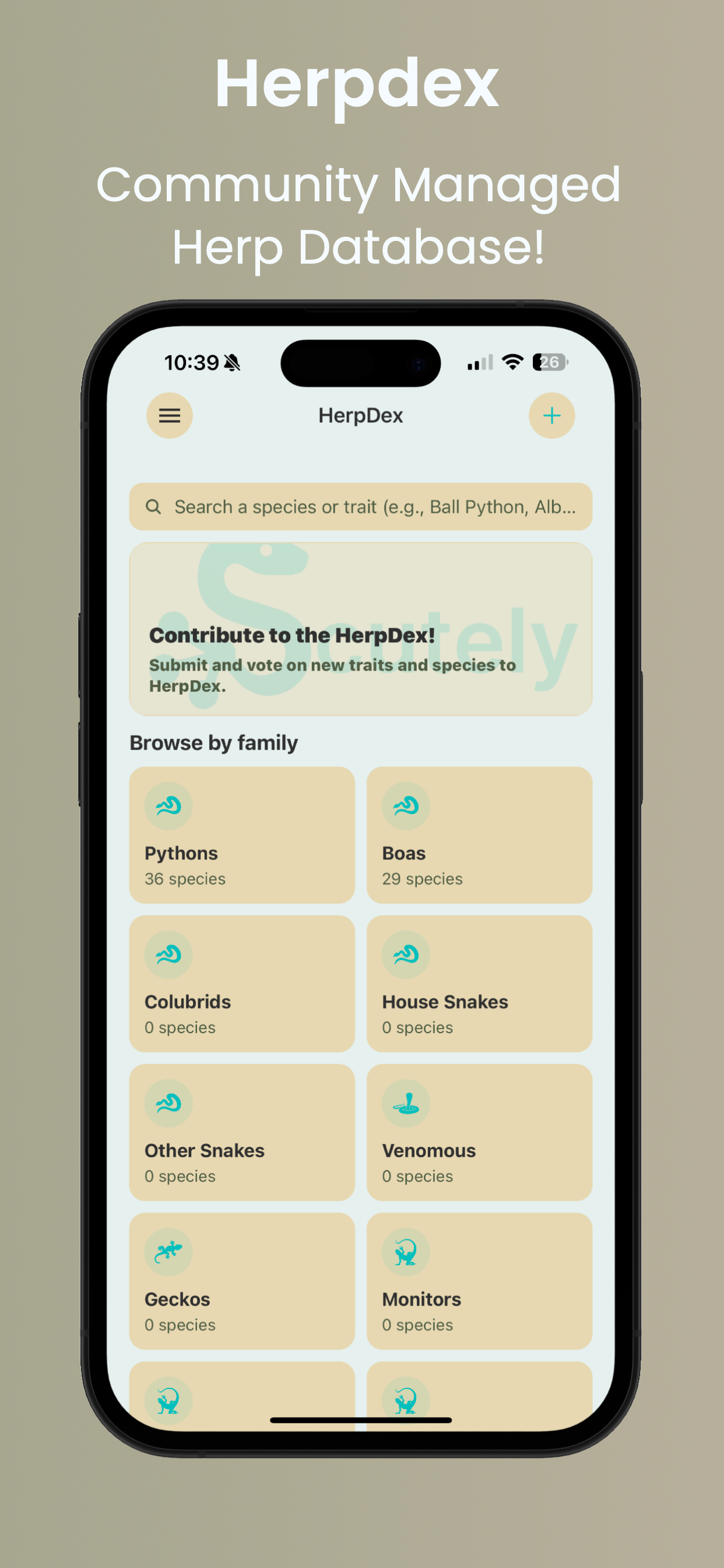 Scutely: Reptile Tracker