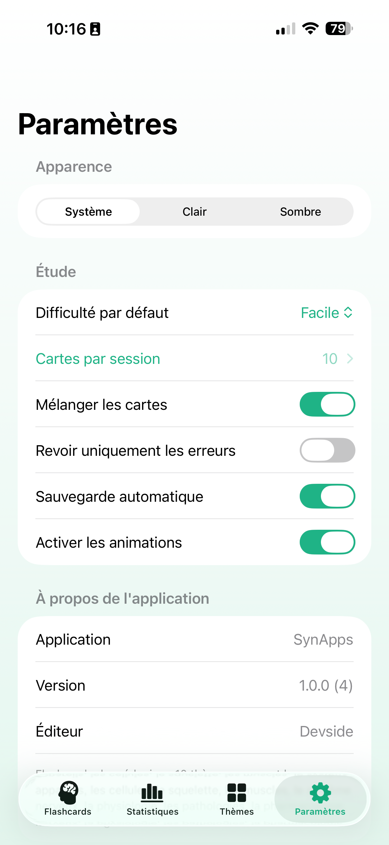 SynApps – Flashcards Médecine screenshot 4