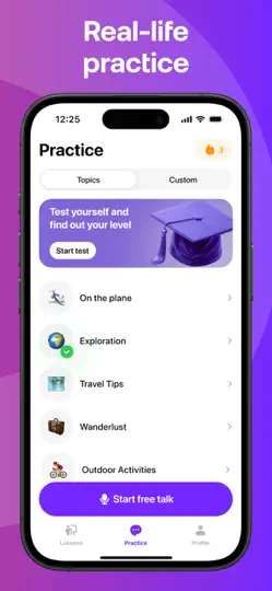 Скриншот Praktika – AI Language Tutor на iPhone 6
