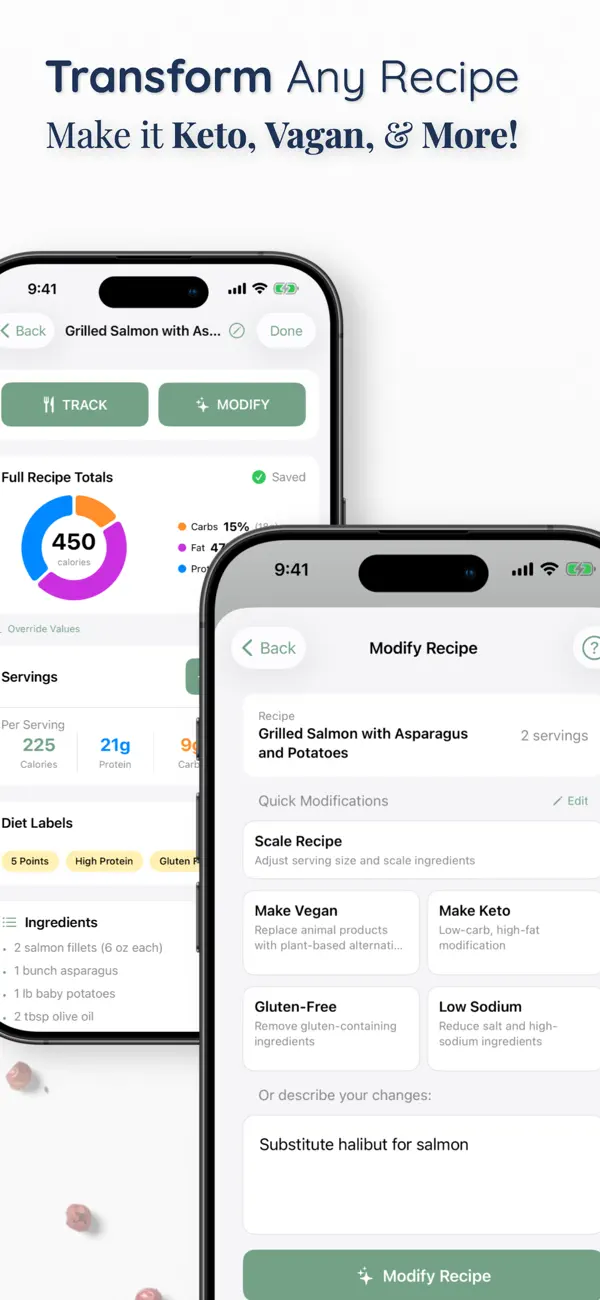 Screenshot #2 pour InaSnap! - Recipe Nutrition
