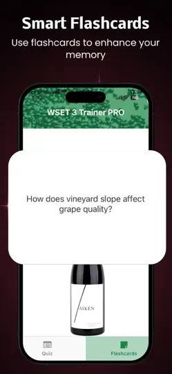 Capture d'écran de WSET 3 Trainer Pro sur iPhone 4