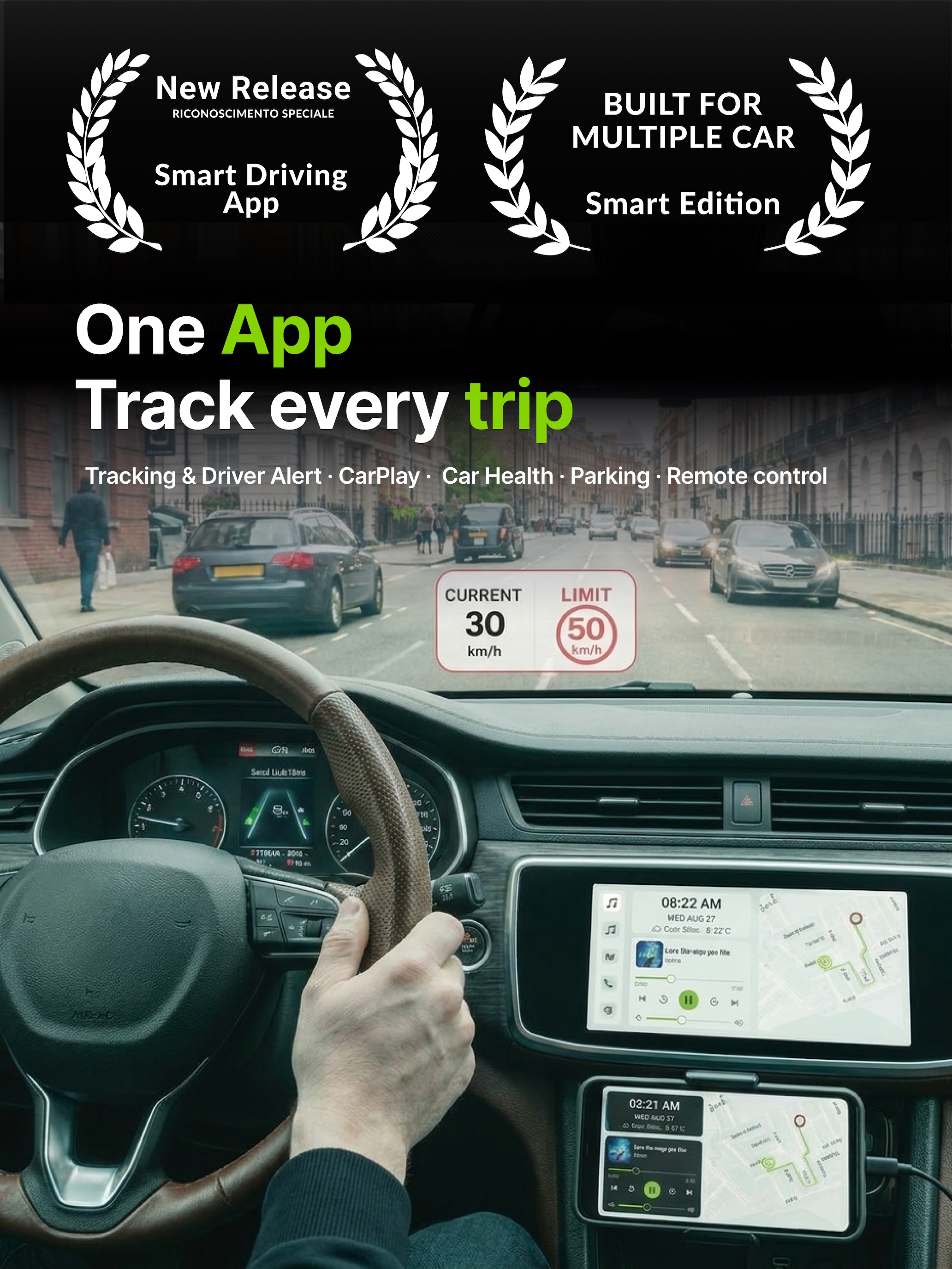 Drive Hub: CarPlay & Tracker