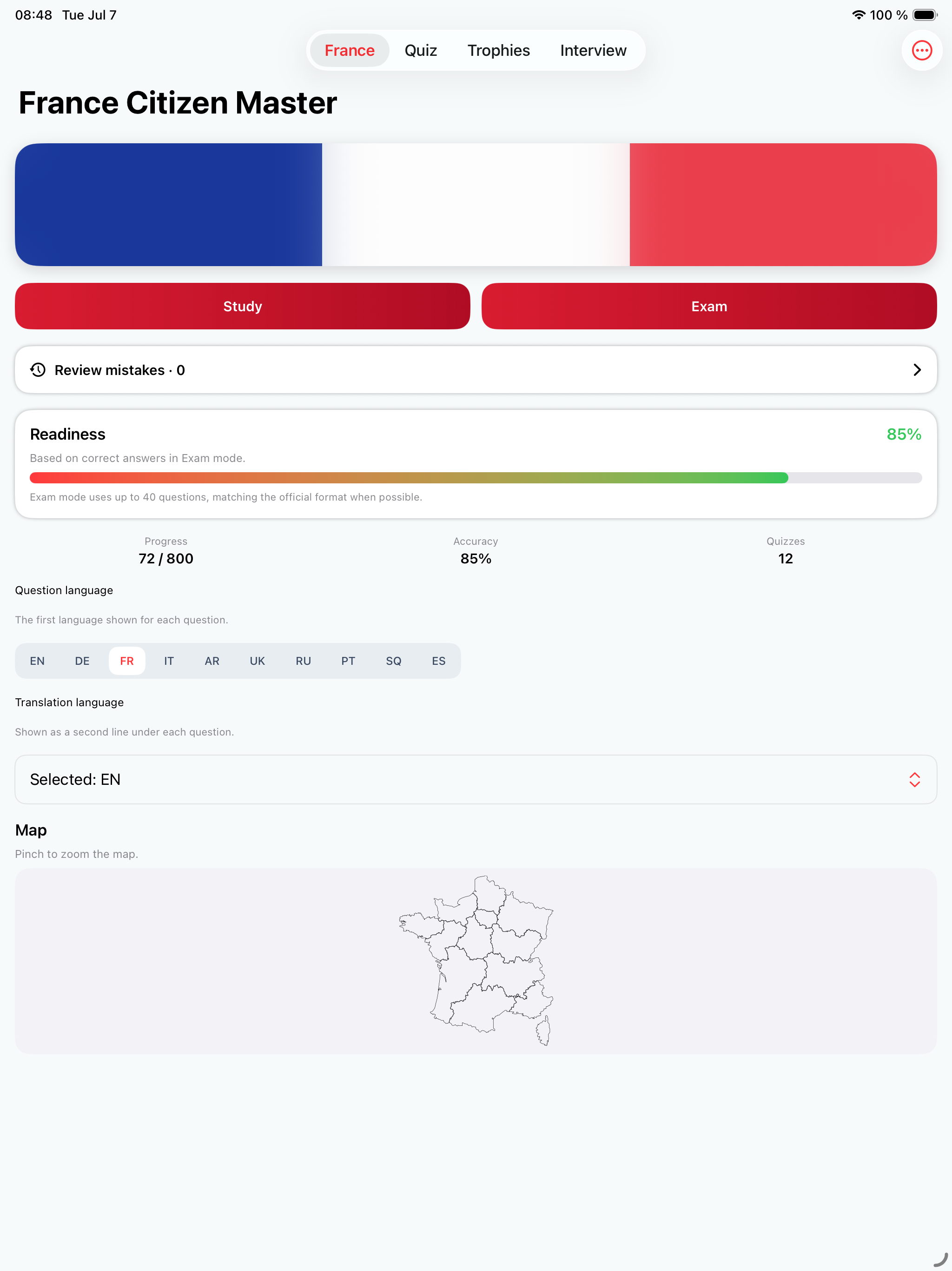 France Citizen Test: 2026 screenshot 7