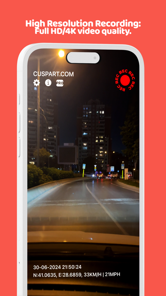 #1. Cuspart: Dash Cam Lite (iOS) 게시자: Mustafa Tolga DALBUDAK