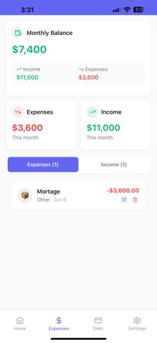 My Expense Tracker (8891f6) Screenshot 1 of 3