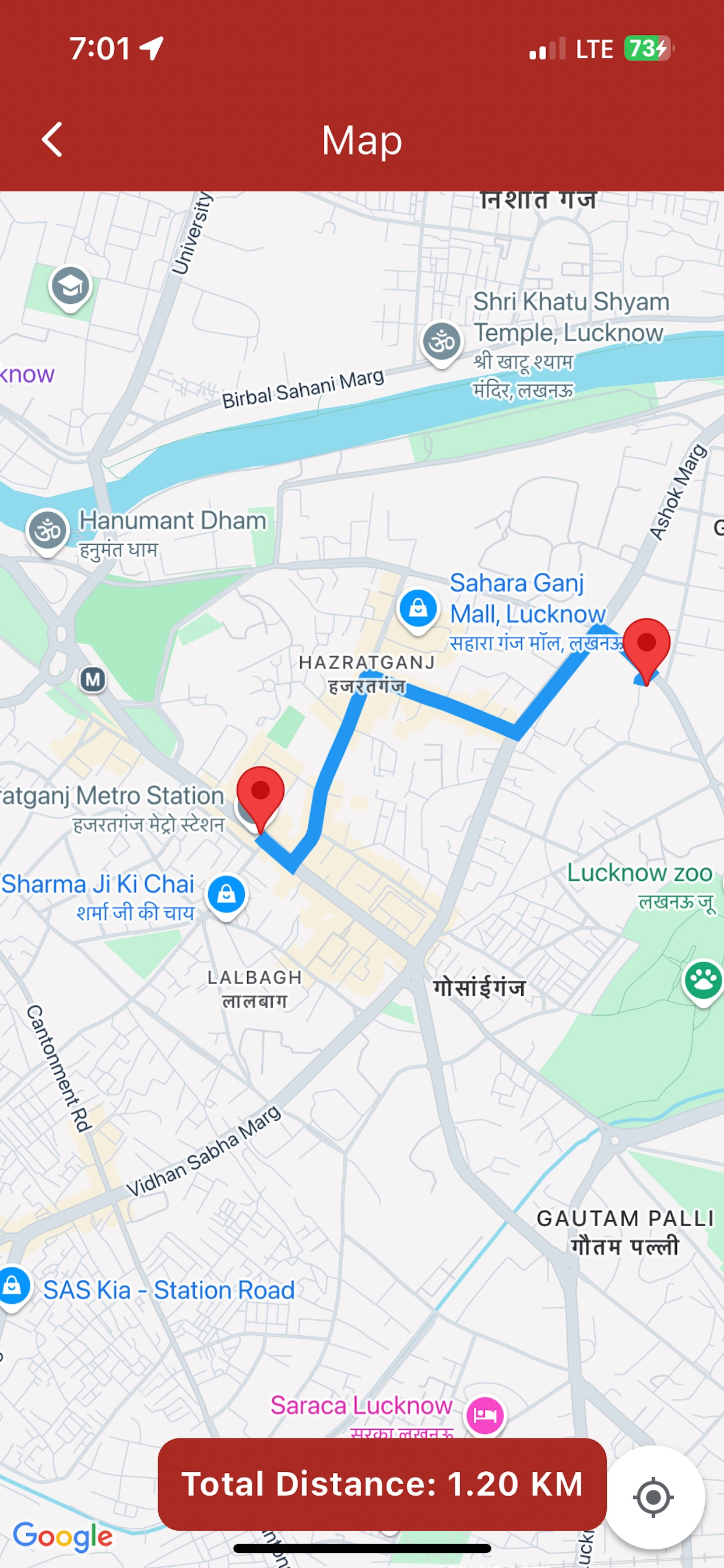 Lucknow Metro Timing & Route
