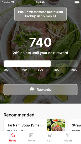Pho 07 Vietnamese Restaurant app screenshot