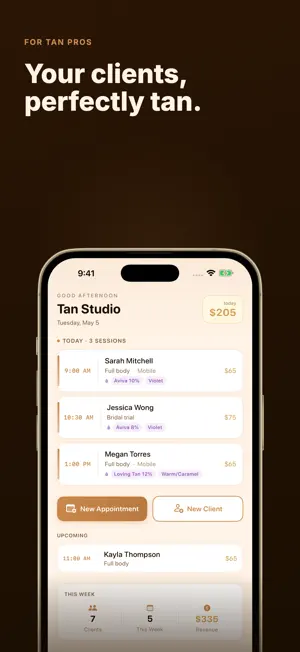 Spray Tan Studio Manager - Tan screenshot 1