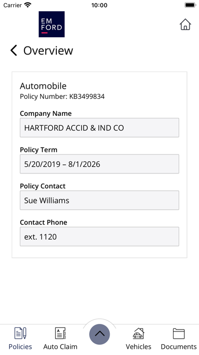 EM Ford Insurance Screenshot