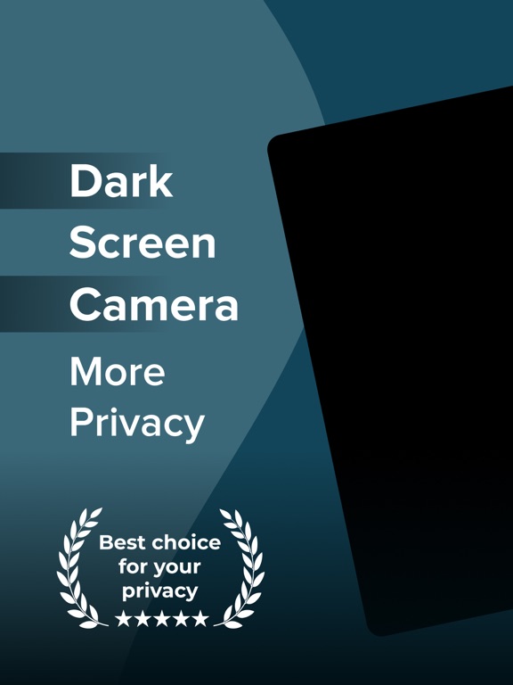 Discreet - Black screen camera iPad screenshot 1 - Photo & Video app
