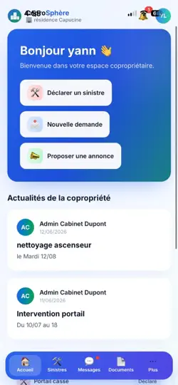 Captura de pantalla de CoproSphère en iPhone 2