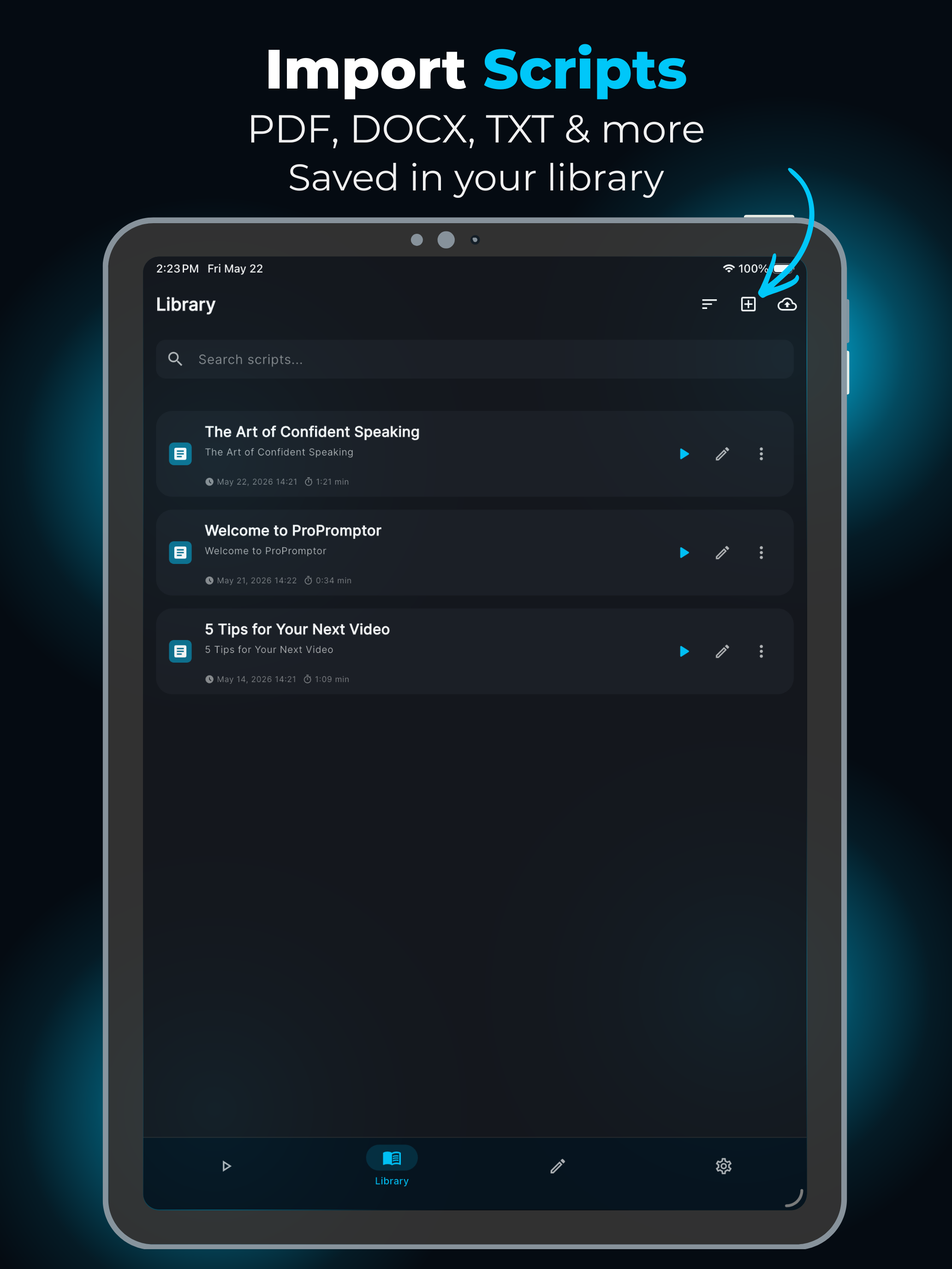 Teleprompter Script Reader screenshot 9