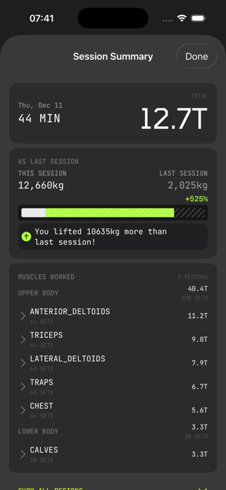 Afterset: Gym Workout Tracker Screenshot 3 of 6