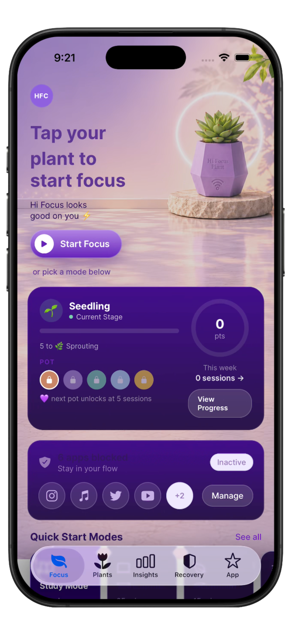 Hi Focus App screenshot 2