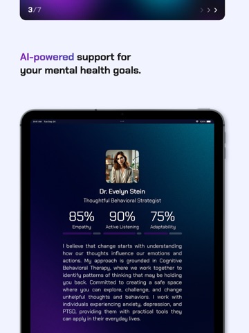 AI Psychotherapy iPad screenshot