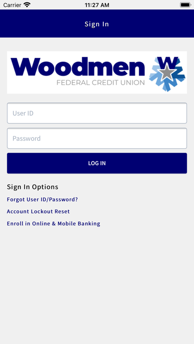 Woodmen FCU Mobile Banking Screenshot
