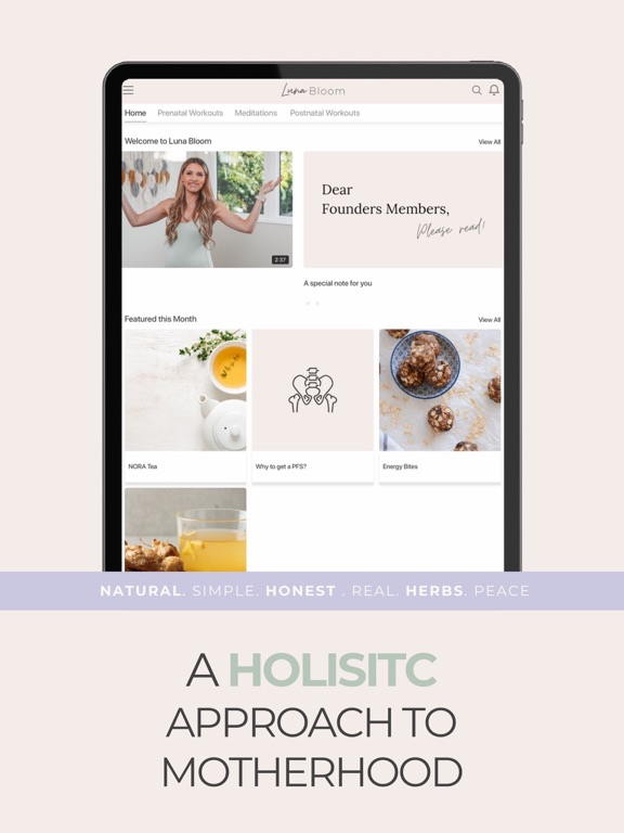 Luna Bloom: Workouts for Moms iPad screenshot