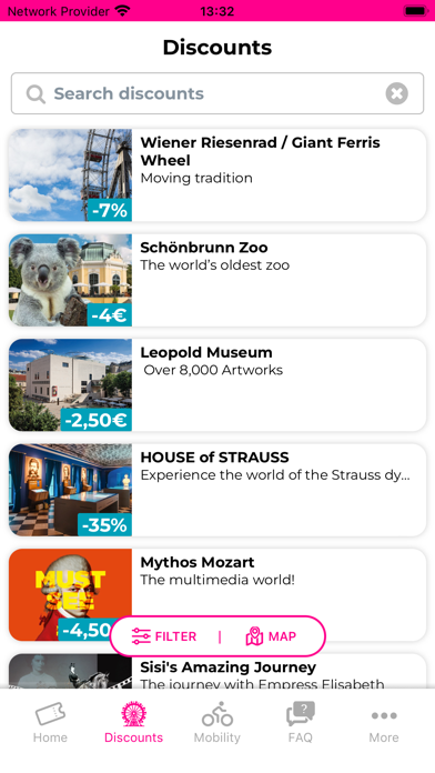 Vienna Welcome Card Screenshot