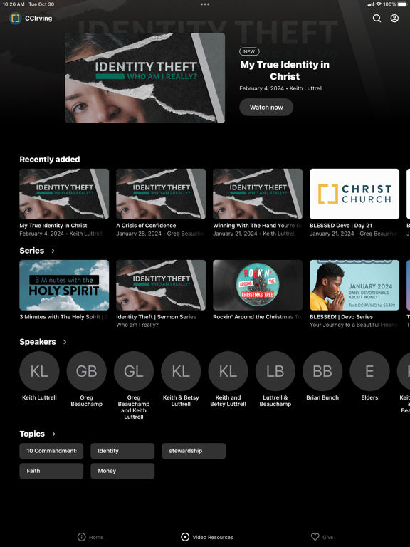 Christ Church Irving iPad screenshot 2 - Education app