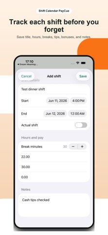 Shift Calendar PayCue Screenshot 2 of 7