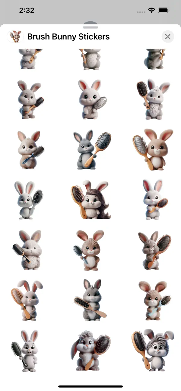 Screenshot #2 pour Brush Bunny Stickers