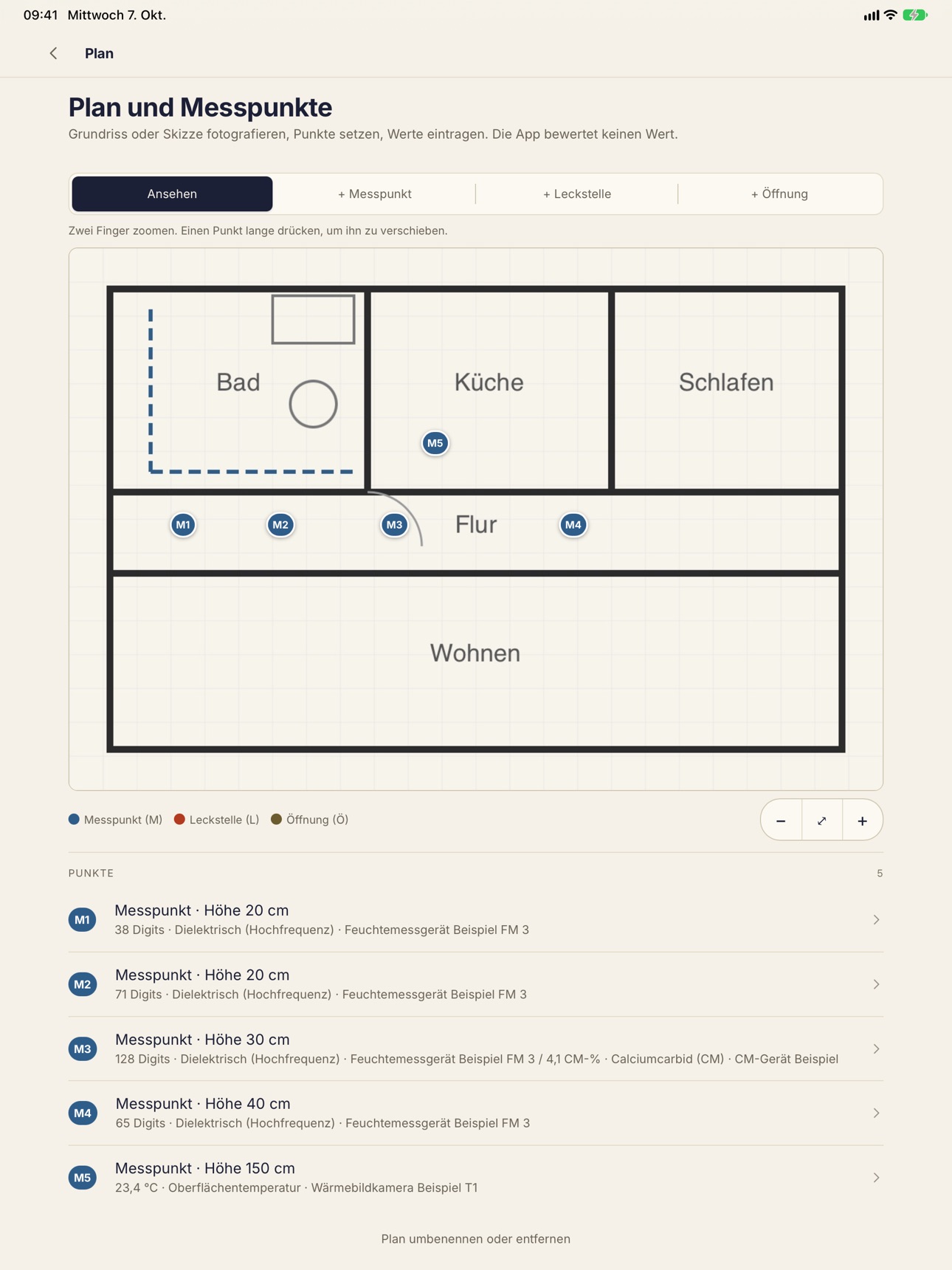 Screenshot 9 of Leckortung – Bericht & PDF