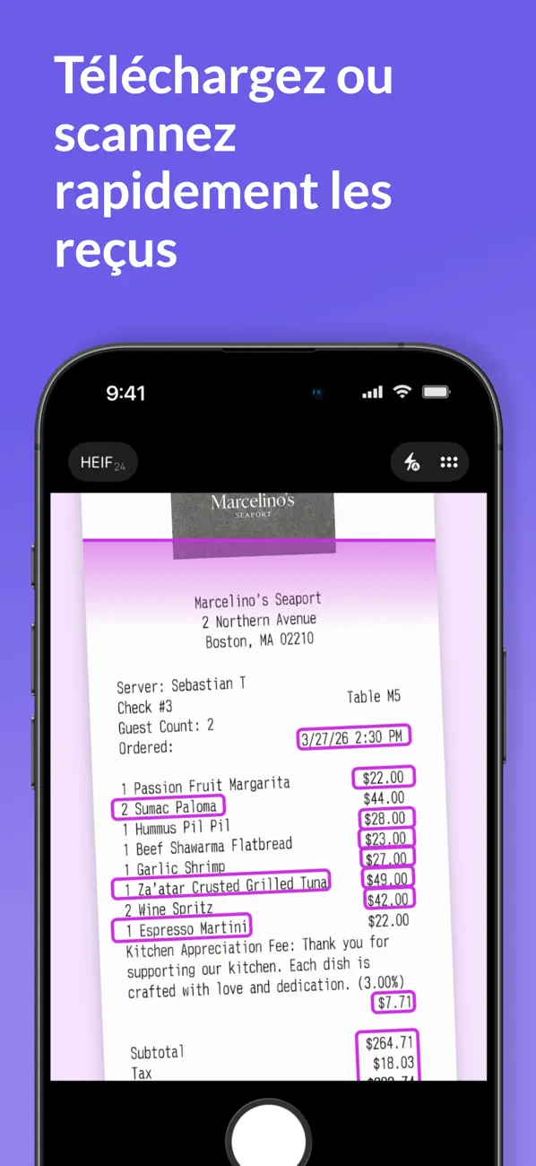 Screenshot #1 pour IOU: Partager Reçus et Dép.