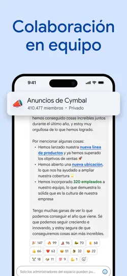 Captura de pantalla de Google Chat en iPhone 3
