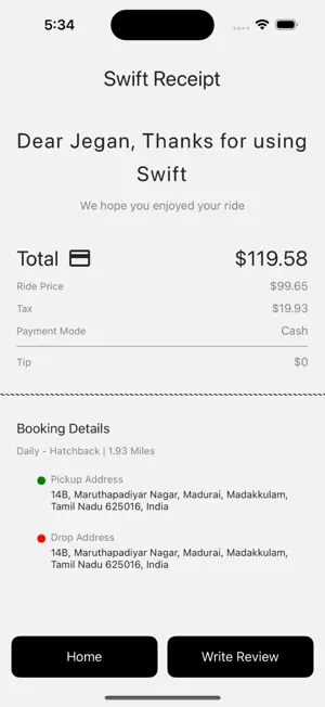 Swift Ryde Taxi screenshot 3