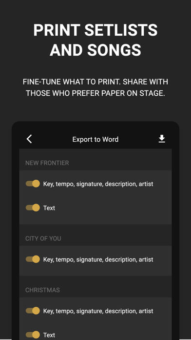 Bandfix: Songbook & Setlists Screenshot