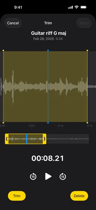 Voice Memos: Screenshot 4 von 6