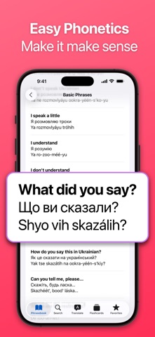 SpeakEasy Ukrainian Phrasebook iPhone screenshot