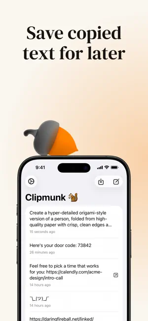 Clipmunk – Save Copied Text screenshot 1