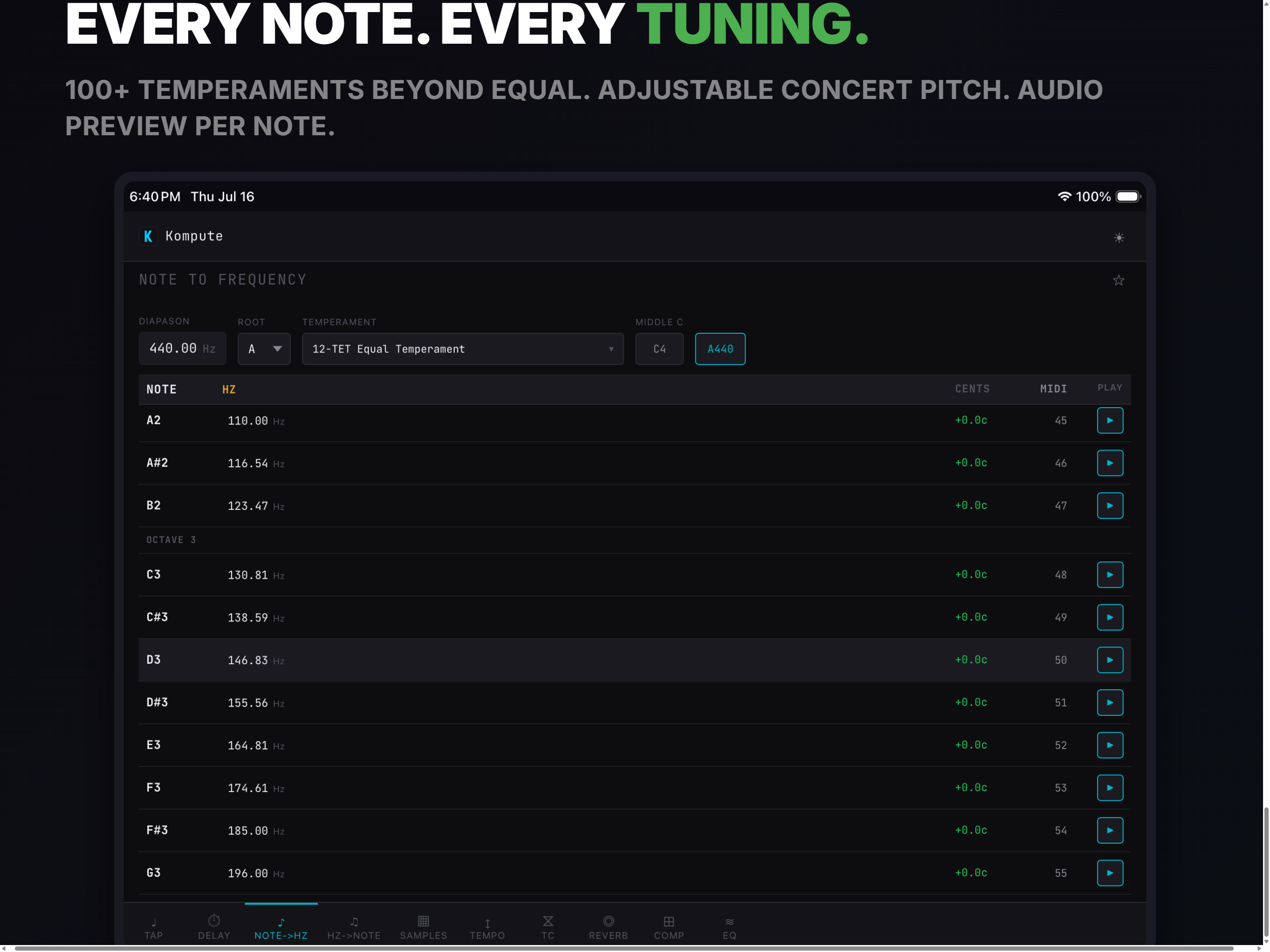 Kompute - Music Calculator screenshot 8