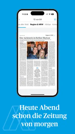 Screenshot von Aachener Zeitung E-Paper auf dem iPhone 2