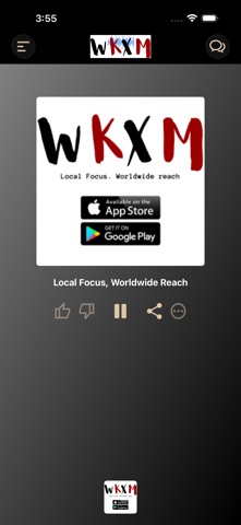 WKXM iPhone screenshot