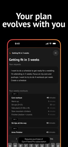 Gym Friend - Realtime Trainer iPhone screenshot