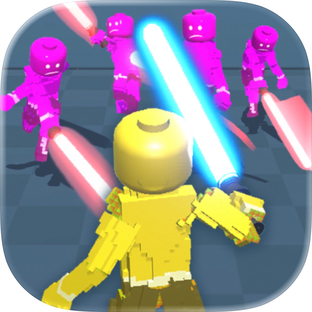 Apple App Store cover for Block Gladiator 3D: sword duel