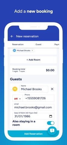 Hotel PMS Channel Manager iPhone screenshot